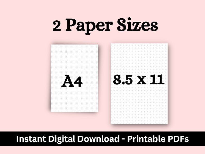 Dot Grid Paper, 8 Colors, A4/8.5x11, Printable Note Paper (digital ...