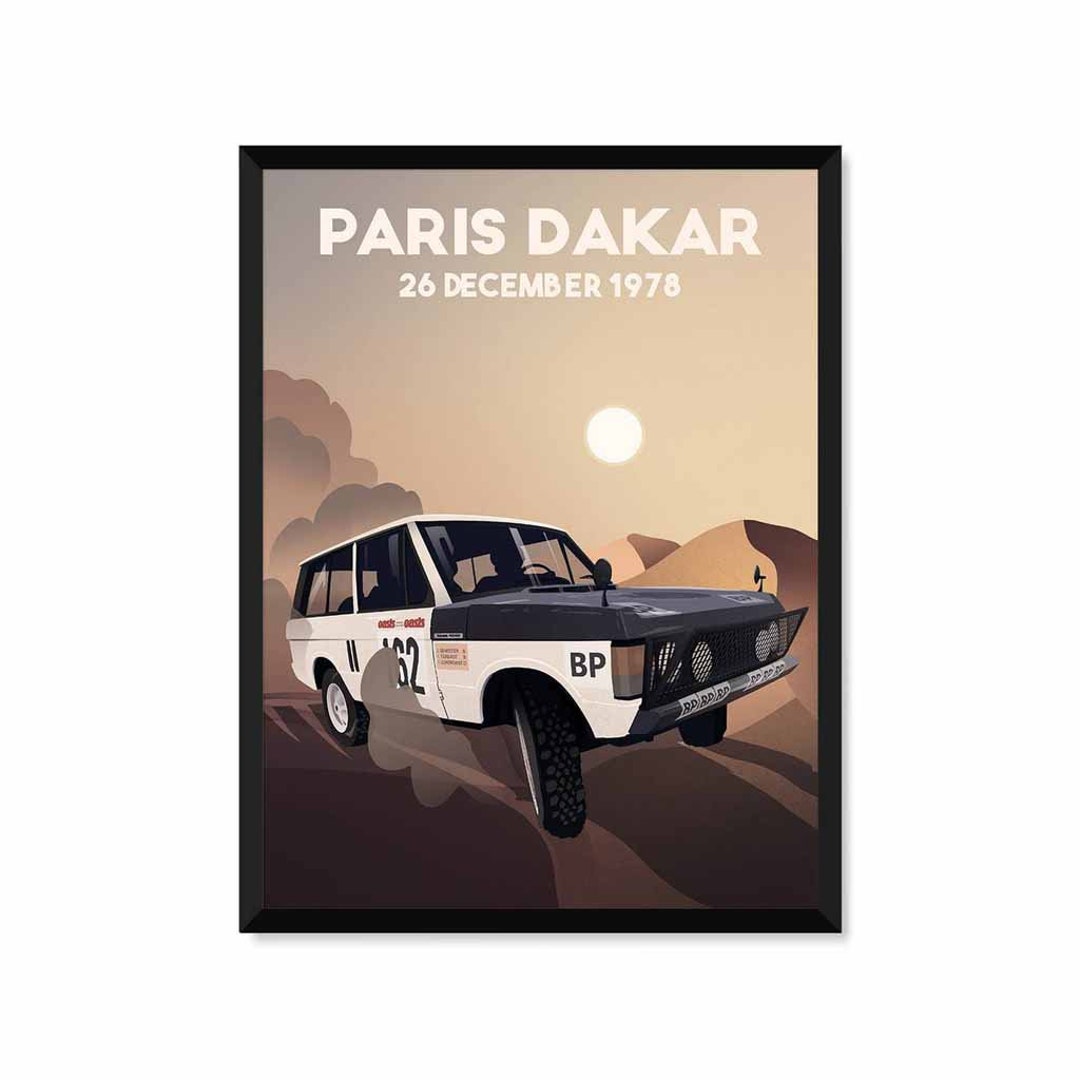 for Paris Birthday, Rally Etsy 1978 Gift Vintage Poster Dakar Office Him, Motorsport Father, Poster - Racing