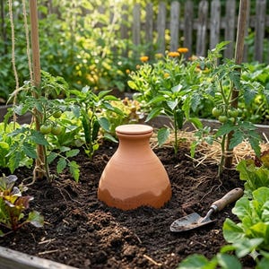 BEST SELLER - Artisanal Olla Lutoya 2L, Selbstbewässerungstopf, Selbstbewässerungskanne, Pflanzgefäß - Gartenarbeit, Pflanzenbewässerungssystem