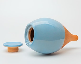 Maceta artesanal en argile con arrosage automatique - Petite plante d'intérieur Olla