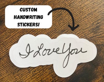 Custom Handwriting Stickers