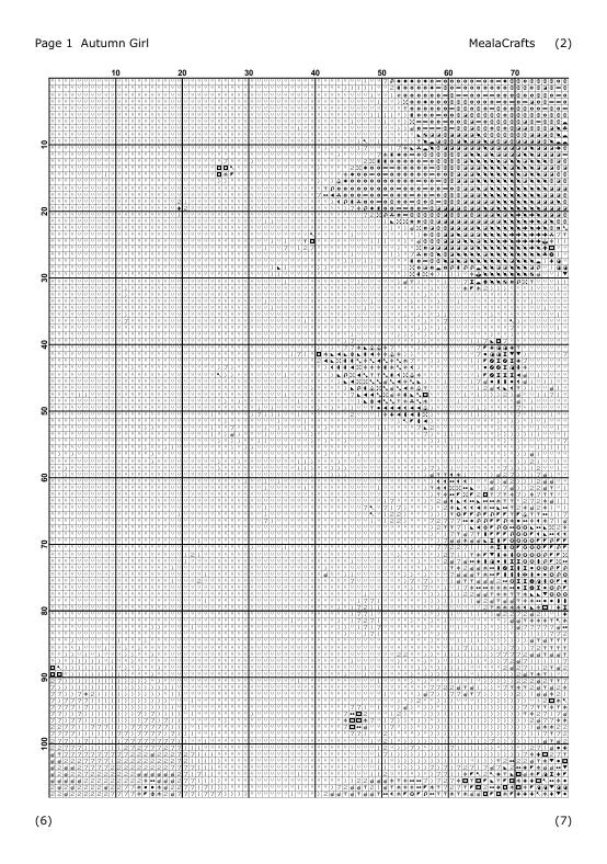 Autumn Girl - Full Coverage Cross Stitch Pattern PDF - Etsy