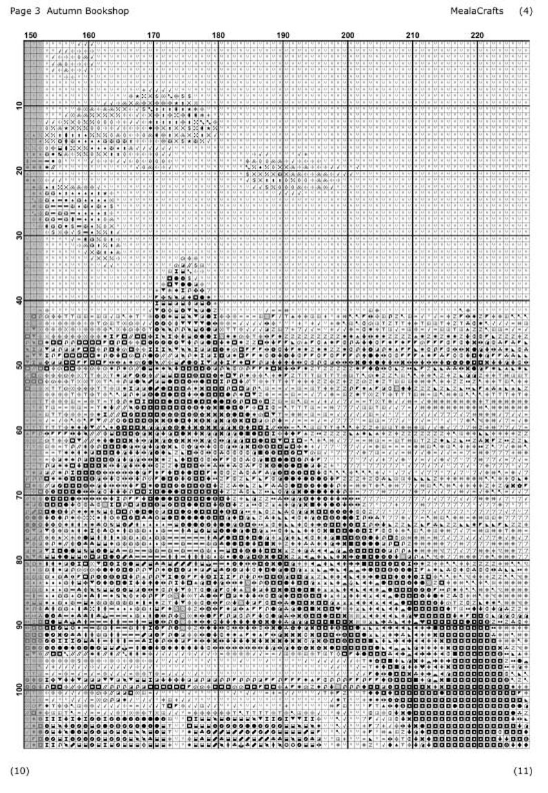 Autumn Bookshop - Full Coverage Cross Stitch Pattern PDF - Etsy