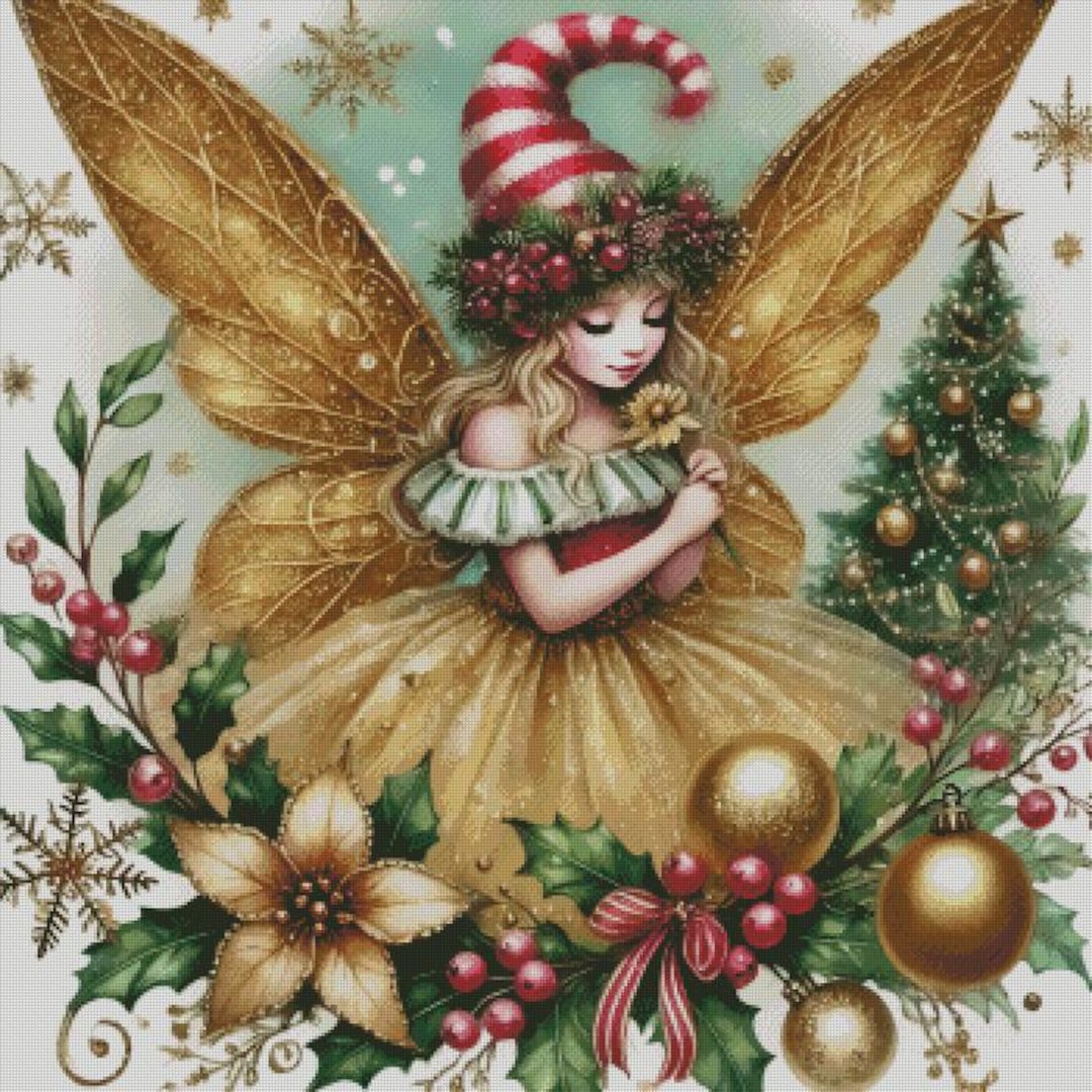 Christmas Fairy - Full Coverage Cross Stitch Pattern PDF - Etsy