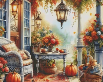 Autumn Bookshop - Full Coverage Cross Stitch Pattern PDF - Etsy