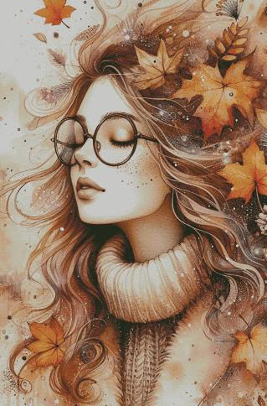 Autumn Girl - Full Coverage Cross Stitch Pattern PDF - Etsy