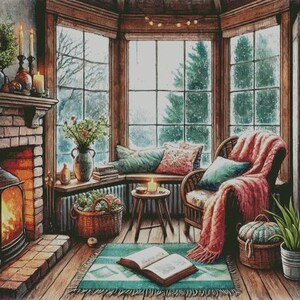 Winter's Embrace - Full Coverage Cross Stitch Pattern PDF