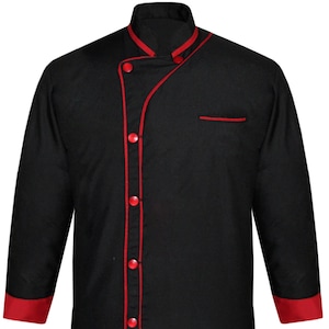 Aljanna Creation CY-08 - Chaqueta de chef ligera negra para hombre
