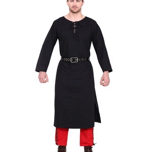 Aljanna US-11 Medieval Men&#39;s Viking Full Sleeve Cotton Tunic