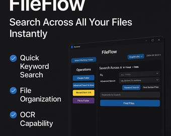 FileFlow AI Document Search & Organizer (Digital Download)