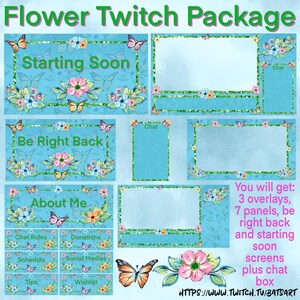 Flower Twitch Overlay Bundle