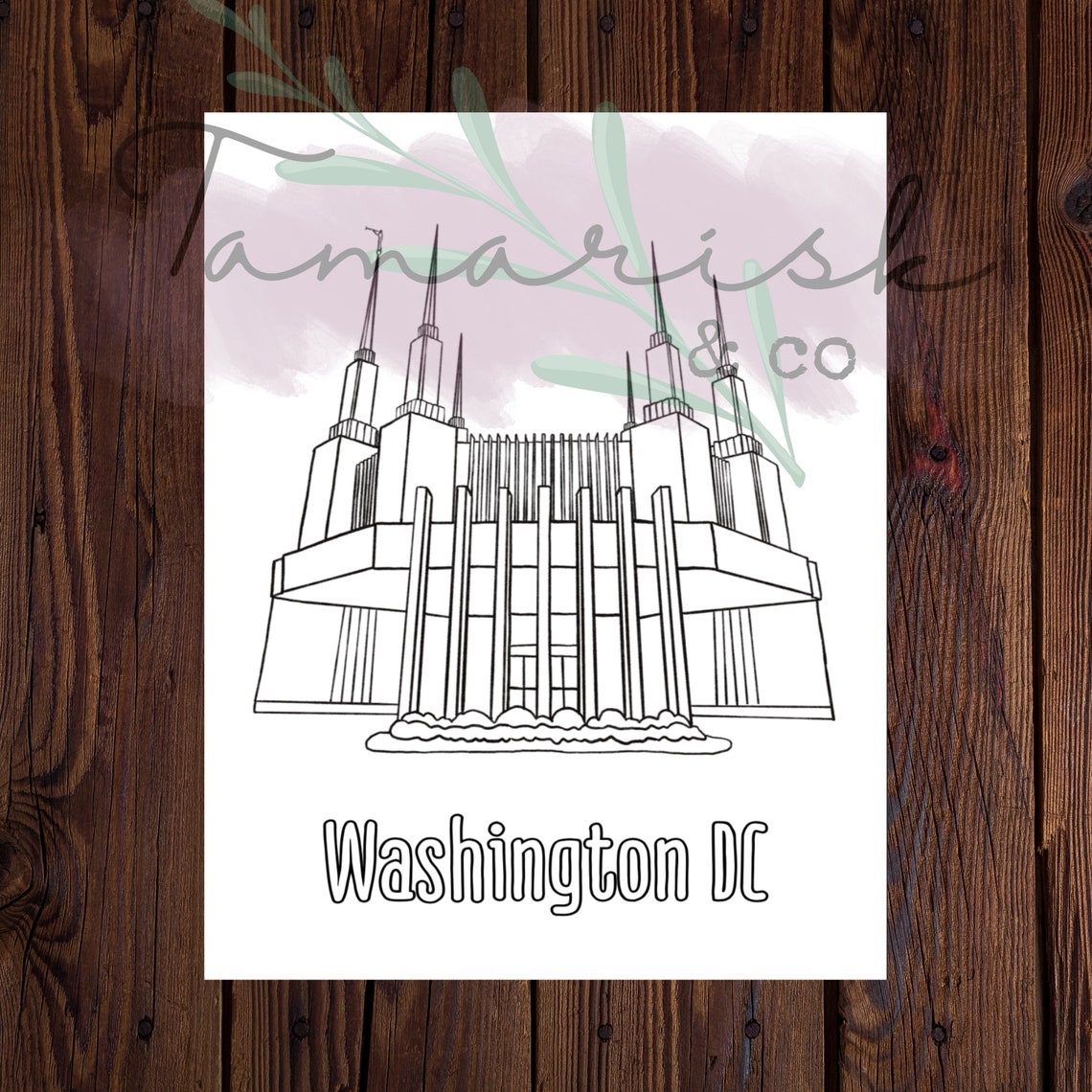 Washington DC Temple LDS Coloring Page the Church of Jesus Christ of ...