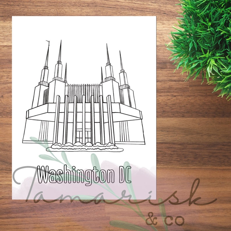 Washington DC Temple LDS Coloring Page the Church of Jesus Christ of ...