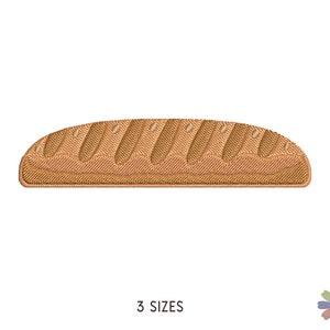 White Bread Long Loaf Embroidery Design Onni. Machine Embroidery Bakery Pattern. Multi Format Files. Instant Download Digital File