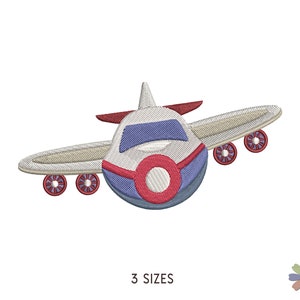 Airplane Embroidery Design Twinni. Machine Embroidery Pattern. Vehicle Scene. Multi Format Files. Instant Download Digital File