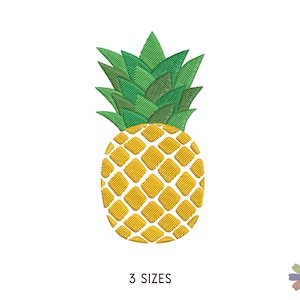 Pineapple Fresh Embroidery Design. Machine Embroidery Fruits Pattern. Multi Format Files. Instant Download Digital File
