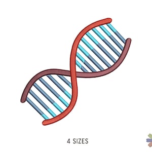 DNA Symbol Genetic Elements Embroidery Design. Machine Embroidery Pattern. Education Elements Scene. Instant Download Digital File