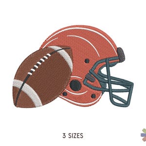 Football Helmet with Ball Embroidery Design. Machine Embroidery Sport Pattern. Multi Format Files. Instant Download Digital File