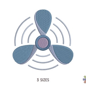 Fan for Cooling Element Embroidery Design. Machine Embroidery Pattern. Elements Home Tools Scene. Instant Download Digital File