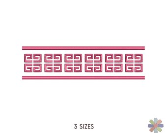 Border Embroidery Design Seveni. Machine Embroidery Pattern. Vintage Pattern. Multi Format Files. Instant Download Digital File