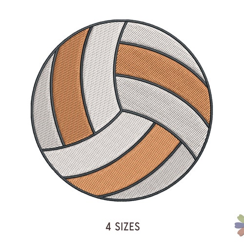 Volleyball Embroidery Design Volleyball Ball Embroidery Etsy