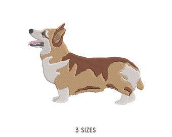 Corgi Dog Staying Embroidery Design Onni. Dog Machine Embroidery Pattern. Pet Scene. Multi Format. Instant Download Digital File