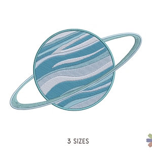 Broderidesign för solsystemet Uranus. Maskinbroderimönster för planetsystemet. Filer i flera format. Digital fil direkt nedladdning.