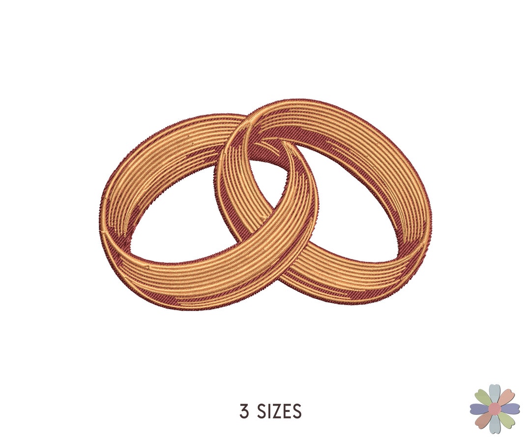 Wedding Rings Embroidery Design Twinni. Machine Embroidery Pattern