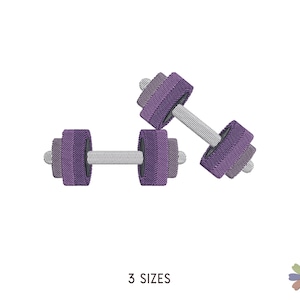 Couple Adjustable Dumbbell Jual Equipment Bodybuilder Embroidery Design. Machine Embroidery Sport Pattern. Instant Download Digital File