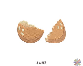 Broken Egg Shell Organic Food Compost Embroidery Design. Machine Embroidery Food Pattern. Multi Format. Instant Download Digital File