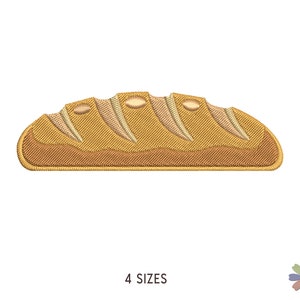 White Bread Long Loaf Embroidery Design Twinni. Machine Embroidery Bakery Pattern. Multi Format Files. Instant Download Digital File