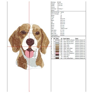 Beagle Dog Head Embroidery Design. Dog Head Machine Embroidery Pattern. Pet Scene. Multi Format. Instant Download Digital File image 2