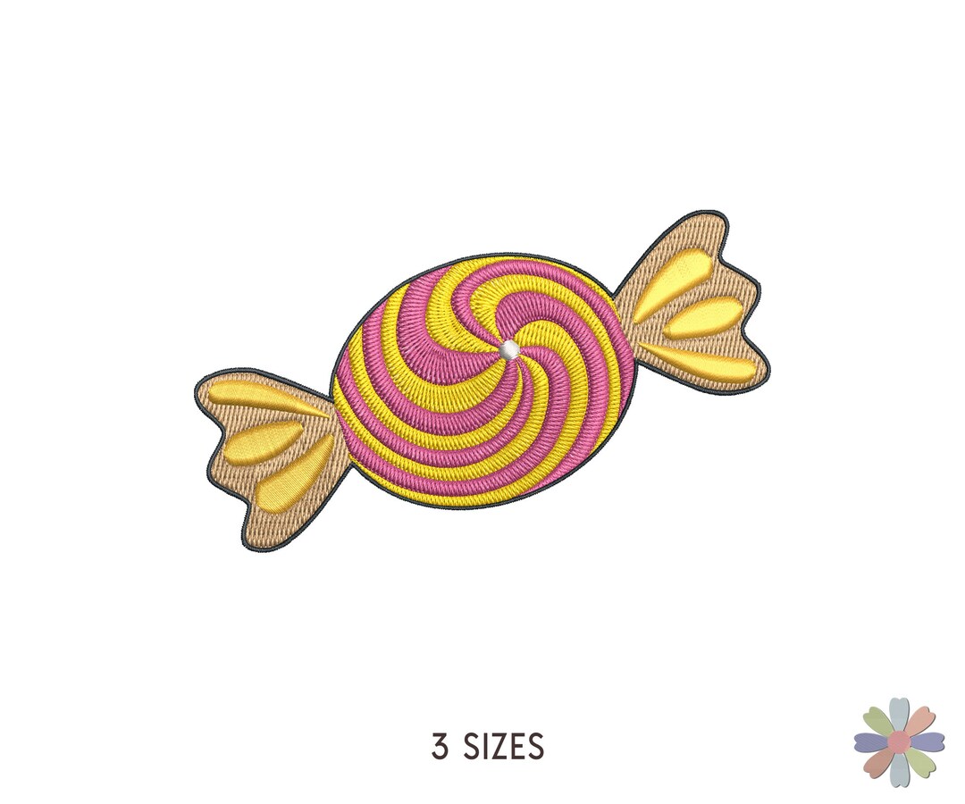 Candy Embroidery Design Thorti. Machine Embroidery Bakery Element