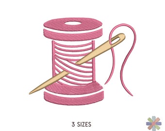 Thread Spool Embroidery Design. Machine Embroidery Pattern. Knitting Elements. Instant Download Digital File