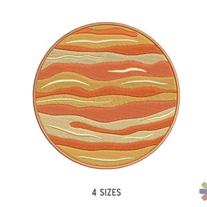 Jupiter Solar System Embroidery Design. Machine Embroidery Planets System Pattern. Multi Format Files. Instant Download Digital File