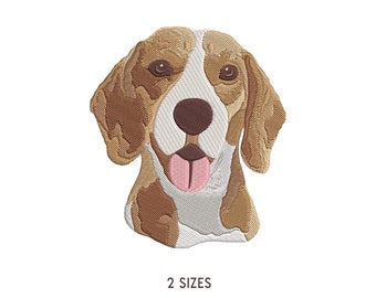 Beagle Dog Head Embroidery Design. Dog Head Machine Embroidery Pattern. Pet Scene. Multi Format. Instant Download Digital File