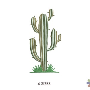 Cactus with Grass Embroidery Design Thorti. Machine Embroidery Pattern. Flowers Scene. Multi Format Files. Instant Download Digital File