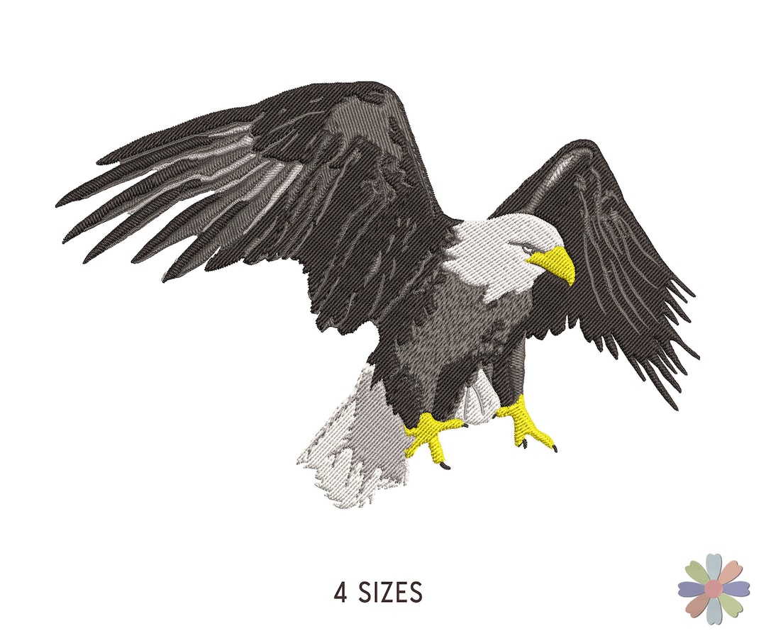 Flying Eagle Embroidery Design Twinni. Machine Embroidery Pattern