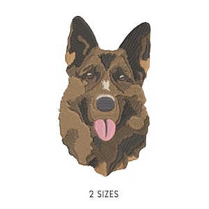 German Shepherd Dog Head Embroidery Design. Machine Embroidery Pattern. Pet Scene. Multi Format. Instant Download Digital File