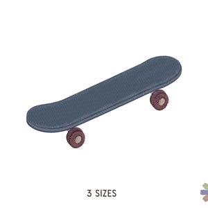 Jumping Skateboard Wheel in Perspective Embroidery Design. Machine Embroidery Sport Pattern. Instant Download Digital File