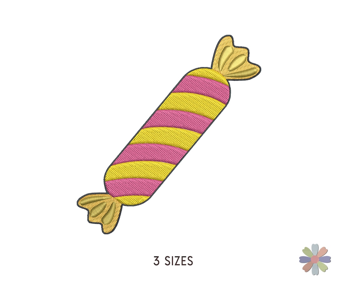 Candy Embroidery Design Thirti. Machine Embroidery Bakery Element