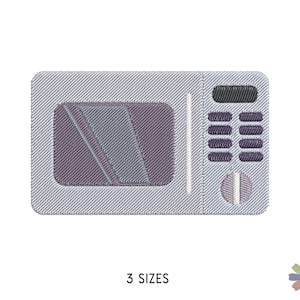 Microwave Oven Closed Embroidery Design. Machine Embroidery Kitchen Element Pattern. Multi Format Files. Instant Download Digital File
