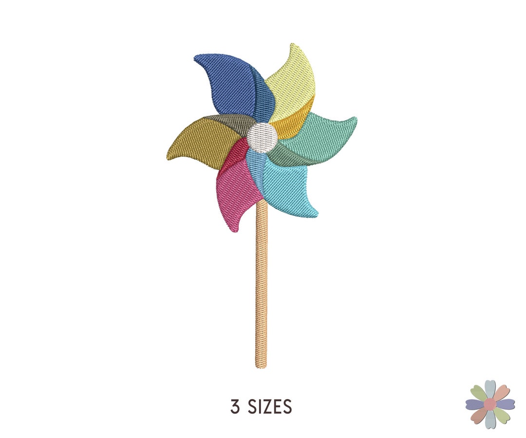 Wind Mill Toy Embroidery Design Onni. Machine Embroidery Pattern. Baby