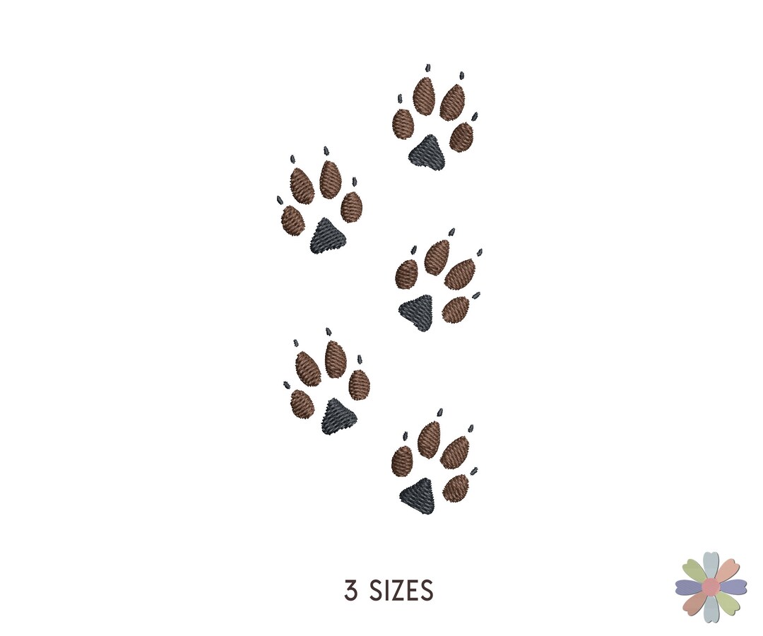 Fox Footprints Embroidery Design Onni. Machine Embroidery Pattern