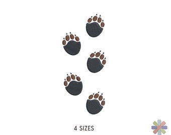 Turtle Footprints Embroidery Design: Animals Scene (Multi Format Pattern)