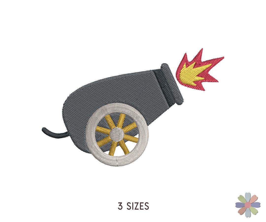 Cannon With Fire Embroidery Design Onni. Machine Embroidery Pattern ...
