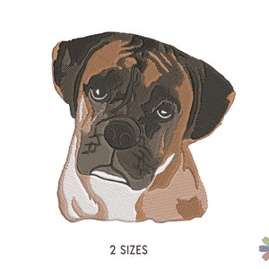 Boxer Dog Embroidery Design. Dog Head Machine Embroidery Pattern. Pet Scene. Multi Format. Instant Download Digital File