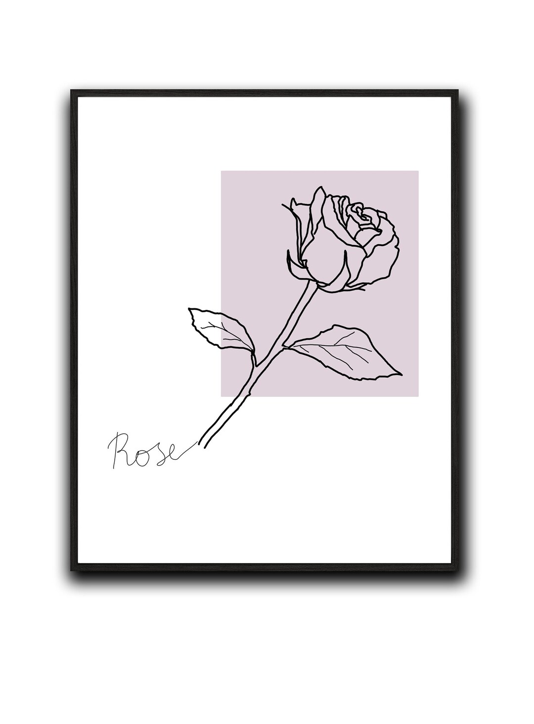 Printable Flower Line Art, Rose Line Art, Digital Download, Printable ...