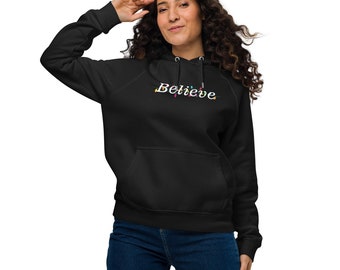 Believe - Unisex eco raglan hoodie