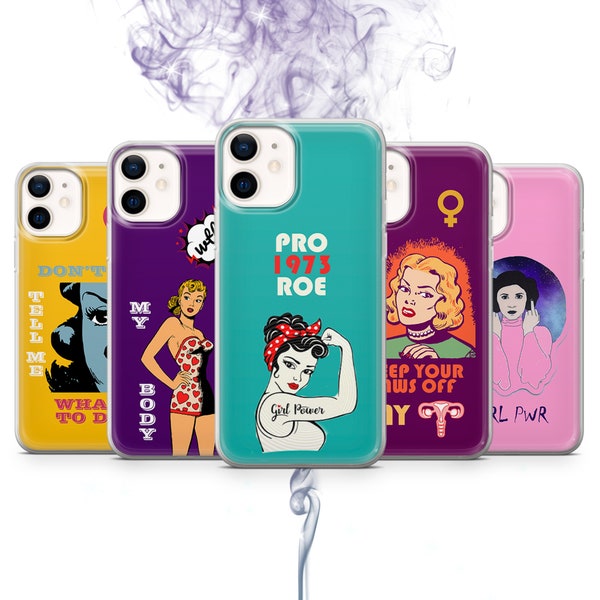 Comic Feminist Phone Case Pro Abortion Cover for iPhone 15, 14, 13, 12, SE, Samsung A34, A14, S22, S23, A33, A54, Huawei P50, Pixel 6, 7, 8